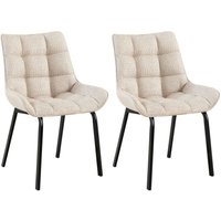 2er Set Esszimmerstuhl Saranda elfenbein Stoff 2er Set Esszimmerstuhl Saranda elfenbein Stoff von CLP