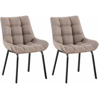 2er Set Esszimmerstuhl Saranda terrabraun Stoff 2er Set Esszimmerstuhl Saranda terrabraun Stoff von CLP