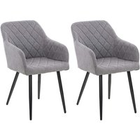 2er Set Esszimmerstuhl Shila grau Stoff 2er Set Esszimmerstuhl Shila grau Stoff von CLP