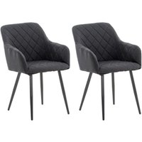 2er Set Esszimmerstuhl Shila schwarz Stoff 2er Set Esszimmerstuhl Shila schwarz Stoff von CLP