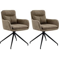 2er Set Esszimmerstuhl Somers Stoff braun 2er Set Esszimmerstuhl Somers Stoff braun von CLP