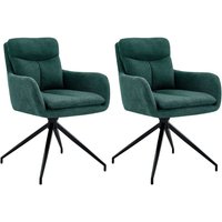 2er Set Esszimmerstuhl Somers Stoff grün 2er Set Esszimmerstuhl Somers Stoff grün von CLP