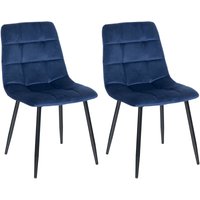 2er Set Esszimmerstuhl Tilde blau Samt 2er Set Esszimmerstuhl Tilde blau Samt von CLP