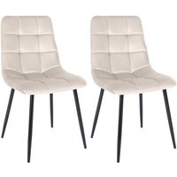 2er Set Esszimmerstuhl Tilde creme Samt 2er Set Esszimmerstuhl Tilde creme Samt von CLP