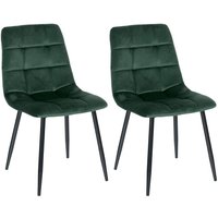2er Set Esszimmerstuhl Tilde grün Samt 2er Set Esszimmerstuhl Tilde grün Samt von CLP