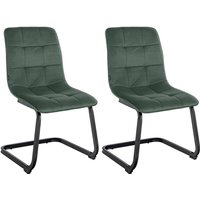 2er Set Esszimmerstuhl Vermont Samt dunkelgrün 2er Set Esszimmerstuhl Vermont Samt dunkelgrün von CLP