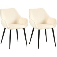2er Set Esszimmerstuhl Vessa creme Samt 2er Set Esszimmerstuhl Vessa creme Samt von CLP