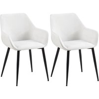 2er Set Esszimmerstuhl Vessa creme Stoff 2er Set Esszimmerstuhl Vessa creme Stoff von CLP