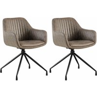 2er Set Esszimmerstuhl Welby grau Vintage Kunstleder 2er Set Esszimmerstuhl Welby grau Vintage Kunstleder von CLP