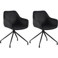 2er Set Esszimmerstuhl Welby schwarz Samt 2er Set Esszimmerstuhl Welby schwarz Samt von CLP