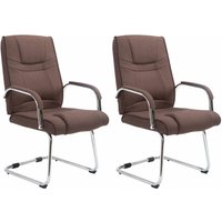 2er Set Freischwinger Attila Stoff braun 2er Set Freischwinger Attila Stoff braun von CLP