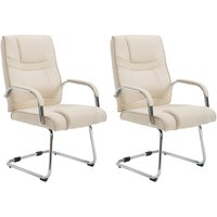 2er Set Freischwinger Attila Stoff creme 2er Set Freischwinger Attila Stoff creme von CLP