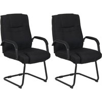 2er Set Freischwinger Attila Stoff schwarz/schwarz 2er Set Freischwinger Attila Stoff schwarz/schwarz von CLP