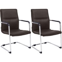 2er Set Freischwinger Seattle Kunstleder braun 2er Set Freischwinger Seattle Kunstleder braun von CLP
