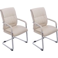 2er Set Freischwinger XXL Anubis Kunstleder creme 2er Set Freischwinger XXL Anubis Kunstleder creme von CLP