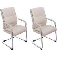 2er Set Freischwinger XXL Anubis Kunstleder creme 2er Set Freischwinger XXL Anubis Kunstleder creme von CLP