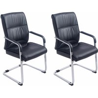 2er Set Freischwinger XXL Anubis Kunstleder schwarz von CLP