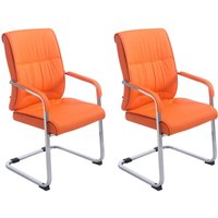 2er Set Freischwinger xxl Anubis Kunstleder orange 2er Set Freischwinger xxl Anubis Kunstleder orange von CLP