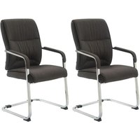 2er Set Freischwinger xxl Anubis Stoff dunkelgrau 2er Set Freischwinger xxl Anubis Stoff dunkelgrau von CLP