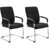 2er Set Freischwinger xxl Anubis Stoff schwarz von CLP