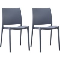 2er Set Gartenstühle Meton grau 2er Set Gartenstühle Meton grau von CLP