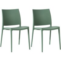 2er Set Gartenstühle Meton oliv 2er Set Gartenstühle Meton oliv von CLP