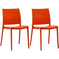 2er Set Gartenstühle Meton orange 2er Set Gartenstühle Meton orange von CLP