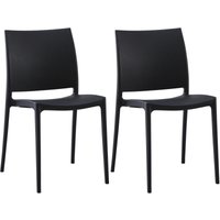 2er Set Gartenstühle Meton schwarz 2er Set Gartenstühle Meton schwarz von CLP