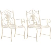 2er Set Gartenstühle Punjab antik-creme 2er Set Gartenstühle Punjab antik-creme von CLP
