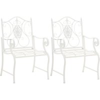 2er Set Gartenstühle Punjab weiß 2er Set Gartenstühle Punjab weiß von CLP
