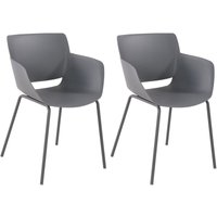 2er Set Gartenstuhl Alpena dunkelgrau von CLP