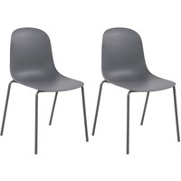 CLP - 2er Set Gartenstuhl Hardin dunkelgrau von CLP
