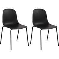 CLP - 2er Set Gartenstuhl Hardin schwarz von CLP