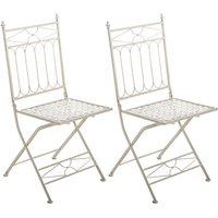 2er Set Klappstuhl Asina antik-creme von CLP