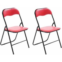2er Set Klappstuhl Felix rot/schwarz von CLP