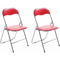 2er Set Klappstuhl Felix rot/silber von CLP