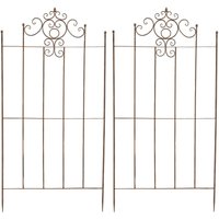 2er Set Rankgitter Paula 170 x 86 cm antik braun von CLP