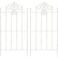 2er Set Rankgitter Paula 170 x 86 cm antik weiß von CLP