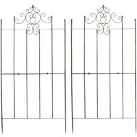 2er Set Rankgitter Paula 170 x 86 cm bronze von CLP