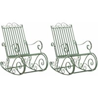 2er Set Schaukelstühle Smilla antik-grün 2er Set Schaukelstühle Smilla antik-grün von CLP