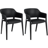 2er Set Stapelstühle Puebla schwarz 2er Set Stapelstühle Puebla schwarz von CLP