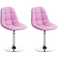 2er Set Stühle Emil Kunstleder pink von CLP