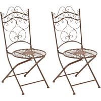 2er Set Stühle Indra antik braun von CLP