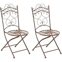 2er Set Stühle Indra antik braun von CLP