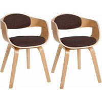 2er Set Stühle Kingston Stoff natura/braun von CLP