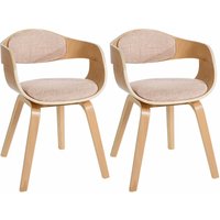2er Set Stühle Kingston Stoff natura/creme natura von CLP