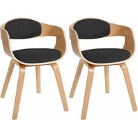 2er Set Stühle Kingston Stoff natura/dunkelgrau 2er Set Stühle Kingston Stoff natura/dunkelgrau von CLP