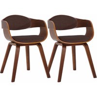 2er Set Stühle Kingston Stoff walnuss/braun walnuss von CLP