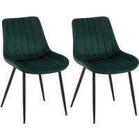 2er Set Stühle Rahden Samt grün 2er Set Stühle Rahden Samt grün von CLP