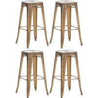 4er Set Barhocker Joshua gold von CLP